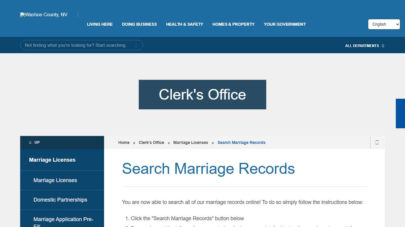 Search Marriage Records